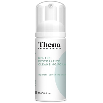 Organic Face Wash Gentle Hydrating Facial Foaming Cleanser for Dry Skin Fragrance Free - Organic & Natural Skin Care, Vegan - Thena RESTORE Essential Routine Collection