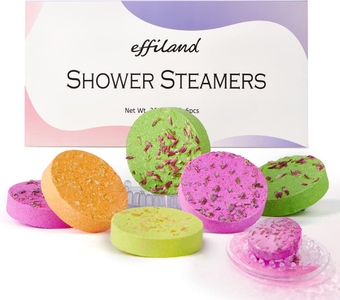 Easter Basket Stuffers for Teens Aromatherapy Shower Steamers Shower Gifts, Soap Holder Set, 6-Pack Shower Bombs,Gift for Women, Relaxing Self Care