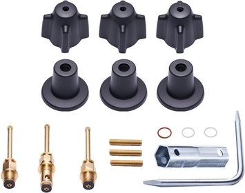 SENTO Bathtub and Shower 3 Handle Tub Trim Set For Central Brass Faucets Bathtub Shower, 10L-11H, 10L-11C, 10L-13D, Easy Installation, Heavy Duty Metal, Matte Black