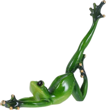 2pcs Center Frog Gift Tabletop Shape Desk Statue Outdoor Decorations Decoration Green D Table House Sculpture Adornment Garden Miniature Lawn Bonsai for Creative Yoga Decor Crafts