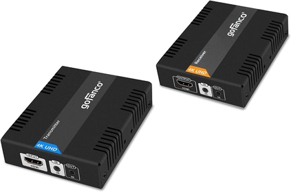 HDBaseT HDMI Extender 4K 60Hz (4:2:0 8-bit) Over CAT5e/CAT6/CAT7 Cable with Bi-Directional IR, PoC - Up to 70 Meters (230 feet) @ 1080p and 40 Meters (130 feet) @ 4K, HDCP 2.2 (HDbaseT-Ext)