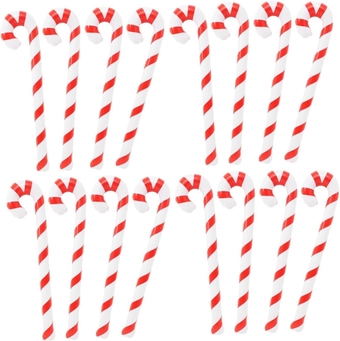 16 Pcs Christmas Walking Stick for The Elderly Santa Candy Stick Inflatable Candy Canes Large Xmas Party Canes Pool Party Outdoor Decor Portable Cane Balloons Printing Expand PVC