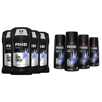 Antiperspirant Deodorant for Men Phoenix 4PK 48H Sweat & Odor Protection for Long Lasting Freshness & Body Spray Deodorant For Long Lasting Odor Protection