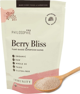 Plant Based Superfood Powder - Vegan Protein Powder with Rice Protein, Maca Root Powder & Acai Berry - Organic Dairy Free Superfood Blend - Protein Powder Without Artificial Sweeteners