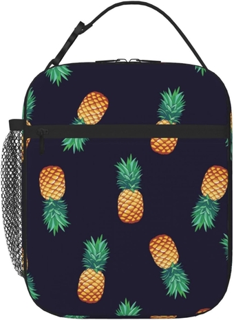 Lunch Bag For Women Adult Men Leakproof Cooler Lunch Boxes Tote Bags Pineapple Pattern Large Capacity Reusable Insulated Lunch Container For Work Office Picnic Travel