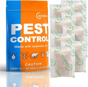 Pest Control Pouches,Rodent Repellent,Mouse Repellent,Extra-Strength Peppermint Oils Repel Mice, Mouse,Rats, Ant,Roach, Moths& Other Pest, Indoor Mice Repellent,Mosquito Repellent (8 Pouches)