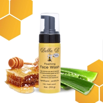 ELLA  Foaming Face Wash 4 oz - Pregnancy Safe Face Wash - Tea Tree Foaming Face Wash Made with Organic Ingredients - Use Twice Daily for Clear Skin