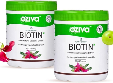 Plant Based Biotin to Improve Hair Thickness | 100% Natural Biotin from Sesbania Agati, Amla & Pomegranate | Clinically Proven Biotin Powder for Men & Women | 250g, Pack of 2 (Classic)