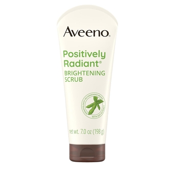 Positively Radiant Skin Brightening Exfoliating Daily Facial Scrub, Moisture-Rich Soy Extract, helps improve skin tone & texture, Oil-& Soap-Free, Hypoallergenic, 7 oz