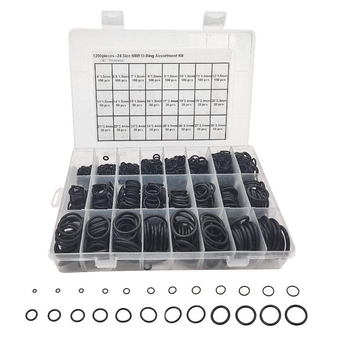 O-Rings Kit 1200pcs Nitrile Rubber O Ring Assortment Kit 24 Sizes Sealing Gasket Washer Seal Assortment Set for Plumbing Faucet Automotive Mechanic General Repair