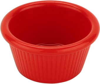 RM-387-R 2 oz. Fluted Ramekin, Melamine, Red (Pack of 12)