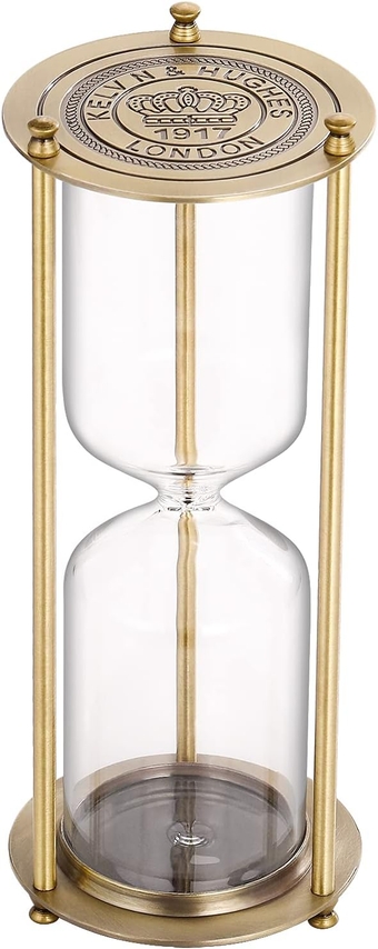 Metal Empty Hourglass Sand Timer Set:Small Brass Frame Sand Watch,Reloj De Arena,Antique Hour Glass Sandglass DIY Fillable Unity Sand Ceremony Kit for Wedding Home, Desk, Office Decor