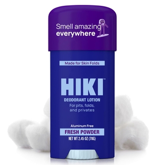 Whole Body Deodorant Cream for Underarms, Skin Folds + Private Parts Deodorant. Aluminum-Free, Talc Free, & Designed For Sensitive Skin -NEW FORMULA- (Fresh Powder - 1 Pack)