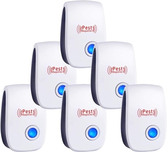 Ultrasonic Pest Repeller,Ultrasonic Vermin Repeller of 6 Pack,Indoor Plug in Electronic Pest Repellent for Mice, Cockroach, Spider, Ant, Mosquito, Bug, Insect