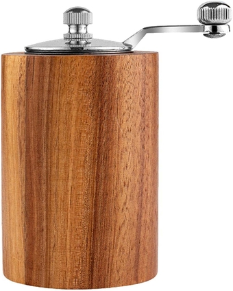 Wood Pepper Grinder, Manual Pepper Mill, Wooden Grinder, Refillable Wood Grinder Manual, Peppercorn Grinder Coffee Bean Grinder Hand Crank for Pills Sichuan Pepper Black Pepper Sesame Salt