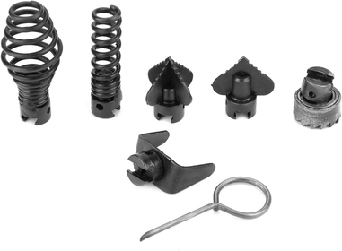 7Pcs 16mm Cutting Head for Drain Cleaner Dredging Machine Including 6 Cutter Head Spring Locking Gear and Key Sewer Snake Machine Kit