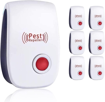 Ultrasonic Pest Repeller, Indoor Ultrasonic Insect Repellers for Mice, Electronic Plug-in Sonic Repellent Pest Control for Roach, Rodent, Mouse, Bugs, Mosquito, Mice, Spider - 6 Packs