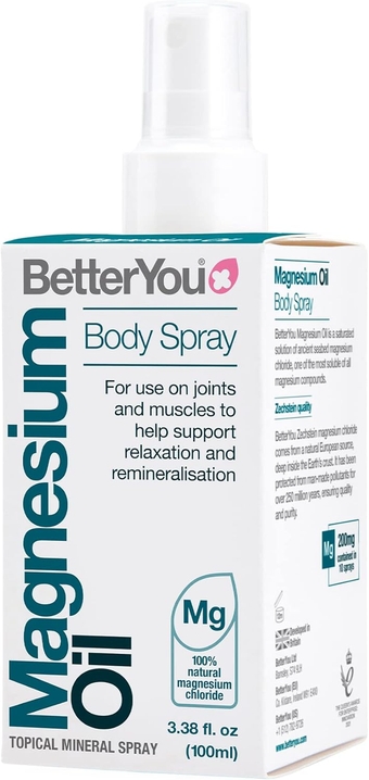 Magnesium Oil Body Spray - Pure Magnesium Chloride Muscle and Joint Spray - Relaxing Topical Magnesium Source - for All Ages - 3.38 oz