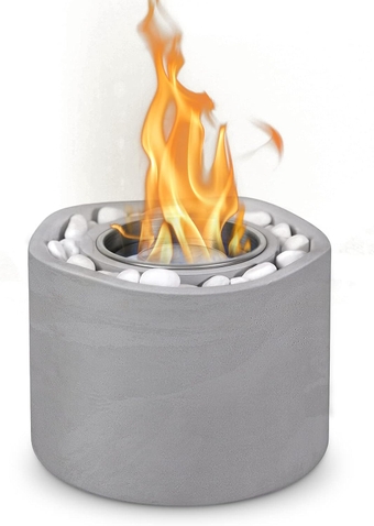 &  Tabletop Fire Pit, Portable Alcohol Fireplace, Fire Bowl Pot for Indoor Outdoor