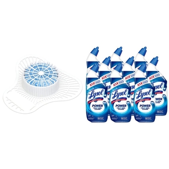 Urinal Screen (Pack of 12) and Lysol Power Toilet Bowl Cleaner Gel (9 Ct)