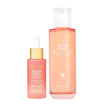 Glow Baby Liquid Exfoliant - 5% AHA, BHA, Vitamin C Booster Serum for Glowing, Fresh Skin