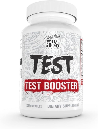 Rich Piana Test | Natural Testosterone Booster for Men | Muscle Builder, Male Vitality, Energy & Stamina | Tongkat Ali (Longjack), Shilajit, Fenugreek, DIM, Boron | 120 Capsules
