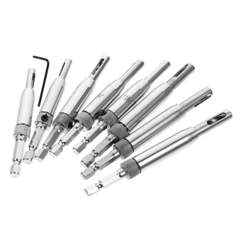 8pcs Hinge Hole Saw Window Drill Bits Hinge Woodworking Hole Self Centering Hinge Bit Hinge Hole Opening Drill Bit Taper Electric Drill to Rotate Steel Self-Centered
