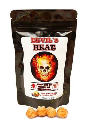 DEVIL'S HEAT Challenge • Made with the Hottest Pepper on Earth! Organic Popcorn • Popcorn Challenge! New! Spicy Food Challenge! Can You Finish the Bag?