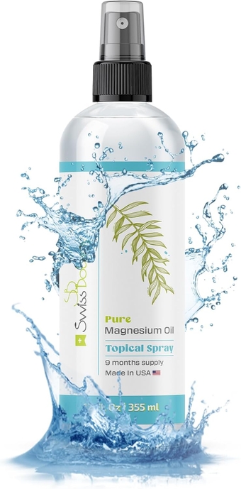 Pure Magnesium Oil Spray - Magnesium Spray for Feet - 12 fl oz (Lasts 9 Months) - USP Grade Organic Topical Magnesium Spray - Naturally Sources - eBook Included - Made in USA