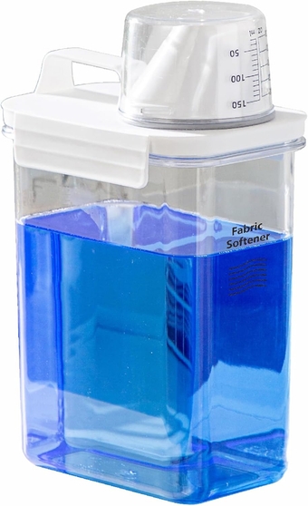 78 oz Liquid Laundry Detergent Dispenser For Laundry Room Organization And Storage, Large Capacity Laundry Soap Containers With 12 Removable Labels, BPA Free & PET Plastic Clear