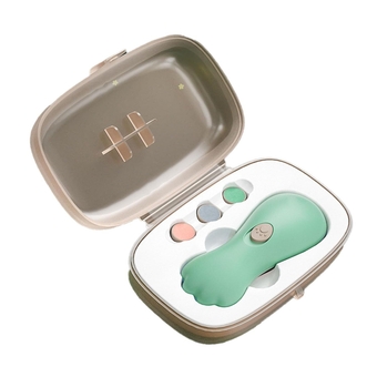 Electric Baby Nail Trimmer, Baby Electric Nail File Drill Durable Safe Wear Resistant Convenient Use for Travel (Green)