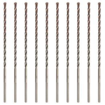 5/32" x 6" Masonry Drill Bits 5/32 inch Concrete Drill Bits Hammer Drill Bit, 10 Pack, 3-Flat Shank