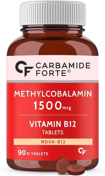 Vitamin B12 Tablets 1500mcg -Active Form of Methylcobalamin B12 Supplement for Men & Women | Energy Management | MAX Absorption with Active Form of Vitamin B12 Supplements | 90 Veg Tablets