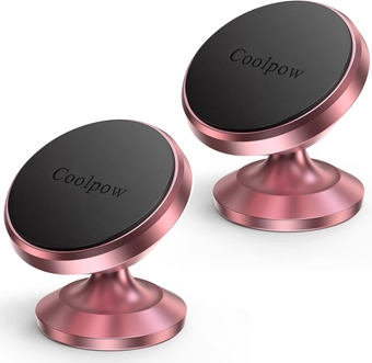 Magnetic Phone Holder for Car, 2-Pack, Super Magnet, 360 Rotation, Fits All Smartphones