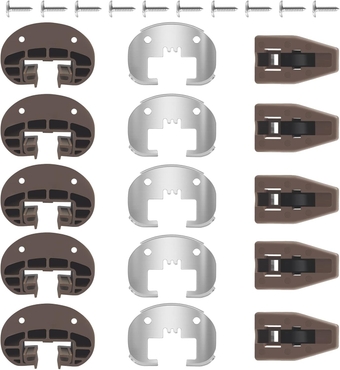 Replacement Drawer Guide Kit of 5 Sets Enhanced Commercial Style, Drawer Stop with Roller Model #168