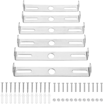 4.1-4.7 Inch Light Fixture Mounting Bracket Square Kit Ceiling Light Plate Wall Mounting Bracket Crossbar for Chandelier Outdoor Lighting Pack of 6