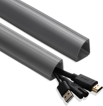 136in Corner Cable Concealer, Large Corner Cord Hider, Wire Covers for Cords, Paintable Corner Cord Cover, Cable Management Channel Cable Raceway for Wall, Floor Baseboard, Ceiling -8 X L17in