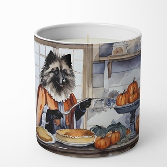 DAC1785CDL Keeshond Fall Kitchen Pumpkins Decorative Soy Candle Nature Soy Wax Essential Oil Home Decor Ideal for Bedroom Kitchen Bath Office Gift, 10 oz