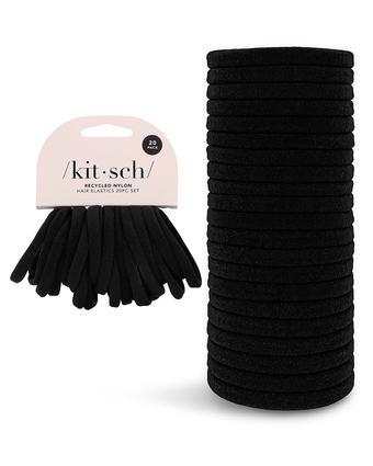 Elastic Hair Ties for Women - Black Hair Ties No Damage | Black Rubber Bands for Hair | Hair Bands for Women's Hair & Ponytail Holders | Hair Elastics | Small Hair Ties for Thick Hair, 20pcs