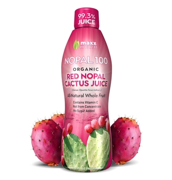 Organic Red Nopal Cactus Juice - for Joint Support, Healthy Digestion, Vegan, Non-GMO and Gluten Free - 32oz Bottle (32 Servings)