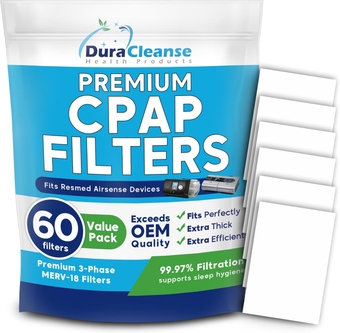 CPAP Filters - MERV 18 Ultra-Filtration - 60-Pack Replacement Filters for ResMed AirSense 10 Supplies for CPAP Machines - Meets OEM Requirements for CPAP Filters for ResMed AirSense 10