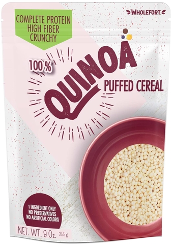 Puffed Quinoa Cereal + Nothing – Vegan – Gluten Free – Non-GMO – [9 oz] Try Quinoa Pops as Snacks – Cereal – Salad Topper for Sustainable Energy – Crunchy Quinoa is Good Mood Food – by