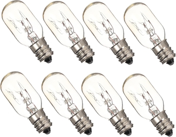 8pcs Refrigerator Light Bulb Range Hood Bulb Appliance Bulb Baking Bulb Led Light Bulb Freezer Led Bulb Appliance Light Bulb Refrigerator Bulb Component T20 Glass Household