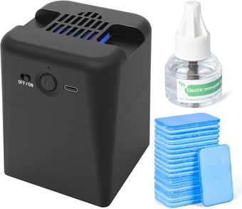 Mosquito Repellent Outdoor Patio, Rechargeable Mosquito Repeller Indoor with 20' Mosquito Protection Zone, Includes Mosquito Repellent Refills, for Camping
