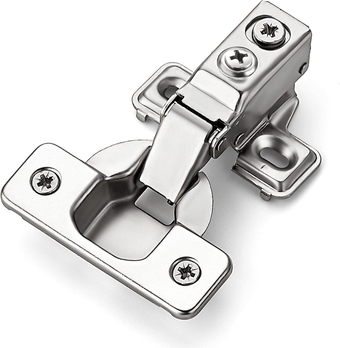 60 Pack 30 Pairs Short Arm Kitchen Cabinet Hinges for 1/2 Inch Overlay Cabinet, Brushed Nickel 105 Degree Opening Angle Hinges, Soft Close Concealed with Mounting Screws for Face Frame Door