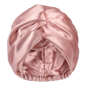 Satin Bonnet Silk Bonnet Sleep Cap for Women Hair Care Adjustable Knotted Turban Hat for Curly Natural Hair