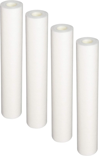 – 4 Pack Whole House Sediment Water Filter Cartridges Compatible with EQ-304-20, P5-20 Models – Remove Bad Taste and Odor – Replacement Filter Cartridge – 5 Micron – 20" x 2.5"