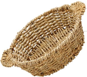 1 Pc Straw Casserole Basket Decorative Basket Plant Basket Seagrass Baskets Ceramic Coasters Wicker Basket Cushion Casserole Mats Cooking Pot Mat Snack Seaweed Stone Bowl