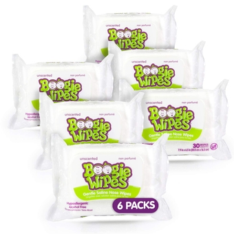 Baby Wipes Unscented by  Wipes, Wet Wipes for Face, Hand, Body & Nose, Made with Vitamin E, Aloe, Chamomile and Natural Saline, 180 Count-30 Count (Pack of 6)