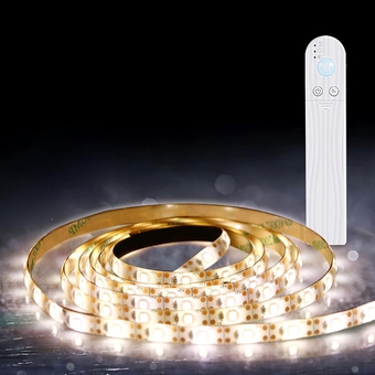 LED Strip Lights, 117.9 Inch Motion Sensor LED Lights Warm White Strip Lights LED Cabinet Light String Human Body Induction Light String with Three Light Gears for Home Kitchen